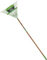 Ames 2915612 Leaf Rake, Steel Tine, 22-Tine, Wood Handle