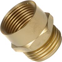 Gilmour 807704-1001 Hose Adapter, 3/4 x 3/4 in, MNH x FNPT, Brass, For: Garden Hose