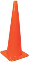 Hy-Ko SC-36 Traffic Safety Cone, 36 in H Cone, Vinyl Cone, Fluorescent Orange Cone, Pack of 3