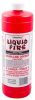 Liquid Fire LF-Q-12 Drain Opener, Liquid, Dark Amber, Slight Pungent, 32 oz Bottle, Pack of 12