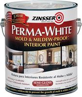 Zinsser 02761 Kitchen and Bath Paint, Semi-Gloss, White, 1 gal, Can, Water, Pack of 2