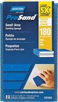 Norton ProSand 82065 Sanding Sponge, 4-1/2 in L, 2-11/16 in W, 180 Grit, Very Fine, Aluminum Oxide Abrasive