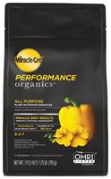 Miracle-Gro Performance Organics 3003601 All-Purpose Plant Nutrition, 1.75 lb Bag, Solid, 9-2-7 N-P-K Ratio