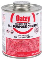 Oatey 30847 Solvent Cement, 32 oz Can, Liquid, Milky Clear