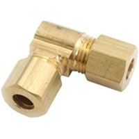 Anderson Metals 750065-14 Tube Union Elbow, 7/8 in, 90 deg Angle, Brass, 75 psi Pressure, Pack of 5