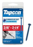 Buildex Tapcon 28260/24260 Screw Anchor, 3/16 in Dia, 2-1/4 in L, Steel, Climaseal