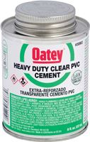 Oatey 30876 Solvent Cement, 16 oz Can, Liquid, Clear