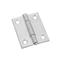 National Hardware N146-159 Narrow Hinge, 2 in W Frame Leaf, 0.056 in Thick Frame Leaf, Steel, Zinc, Fast Spun Pin, 10 lb