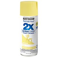 Rust-Oleum Painters Touch 2X Ultra Cover 334081 Spray Paint, Satin, Lemon Grass, 12 oz, Aerosol Can