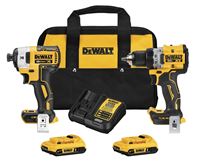 DeWALT DCK248D2 Combination Tool Kit, Battery Included, 20 V, 2-Tool, Lithium-Ion Battery, 1/EA