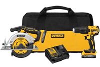 DeWALT DCK239E2 Combination Tool Kit, Battery Included, 20 V, 2-Tool, Lithium-Ion Battery, 1/EA