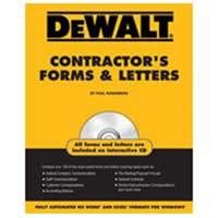 DeWALT 9780977718320 How-To Book, Contractors Forms and Letters, Author: Paul Rosenberg, English, Paperback Binding