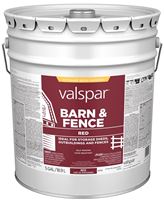 Valspar 2125-11 Oil Barn and Fence Paint, Gloss, Red, Liquid, 5 gal Pail