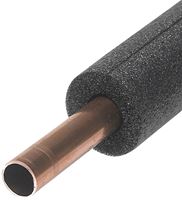 Frost King 5P12XB6 Pipe Insulation, 1-1/8 in Dia, 6 ft L, Foam, Gray, 1 in Copper, 3/4 in Iron Pipe Pipe