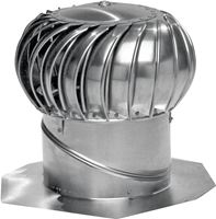 Lomanco Whirlybird GT12 Turbine Ventilator, 12 in Dia Throat, Steel, Silver