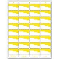 Centurion UN OR4P Laser Bin Label, 8-1/2 in L, 11 in W, White/Yellow Background