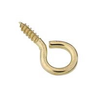 National Hardware N119-289 Screw Eye, #10, 3/16 in L Thread, 1-3/8 in OAL, Brass