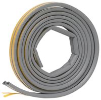 Frost King V25GA Weatherseal, 5/16 in W, 17 ft L, EPDM Rubber, Gray