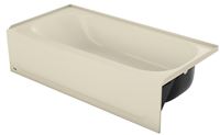 Bootz Aloha 011-4364-06/2364 Bathtub, 60 in L, 30 in W, 14-1/4 in H, Porcelain/Steel, Bone, Rectangular