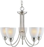 Boston Harbor A2242-6 Chandelier, 120 V, 60 W, 1-Tier, 5-Lamp, A19/CFL Lamp, Metal Fixture