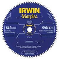 Irwin 1807385 Circular Saw Blade, 12 in Dia, 1 in Arbor, 96-Teeth, Carbide Cutting Edge