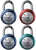 Master Lock 1561DAST Dial Padlock, 9/32 in Dia Shackle, 3/4 in H Shackle, Steel Shackle, Metal Body, Anodized