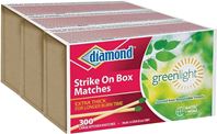 diamond Greenlight 02234 Strike On Box Fire Matches, 300-Stick, Aspen Wood Stick, Pack of 24