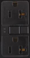 Eaton Wiring Devices SGF20BK GFCI Duplex Receptacle, 2 -Pole, 20 A, 125 V, Back, Side Wiring, NEMA: 5-20R, Black