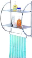 Simple Spaces Y19-CH Bathroom Rack, 8.8 lb Each Shelf, 8.8 lb Each Towel Rack Max Weight Capacity, 1-Shelf, Metal