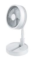 Bell+Howell MY FOLDAWAY 7039 2-in-1 Rechargeable Floor and Table Fan, 3 V, Plastic Housing Material, White