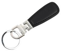 Hy-Ko 2GO Series KH483 Leatherette Key Ring, 1-1/8 in Ring, Pack of 5