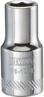 DeWALT DWMT86103OSP Hand Socket, 6 mm Socket, 1/4 in Drive, 6-Point, Vanadium Steel, Polished Chrome