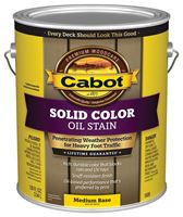 Cabot 140.0001608.007 Solid Stain, Opaque, Medium Base, Liquid, 1 gal, Pack of 4