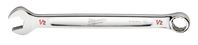 Milwaukee 45-96-9416 Combination Wrench, SAE, 1/2 in Head, 7.09 in L, 12-Point, Steel, Chrome, Ergonomic, I-Beam Handle