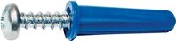 Midwest Fastener 10410 Conical Anchor with Screw, #6-8 Thread, 3/4 in L, Plastic