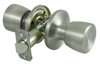 ProSource TS630BRA4B Passage Knob, Metal, Stainless Steel, 2-3/8 to 2-3/4 in Backset, 1-3/8 to 1-3/4 in Thick Door