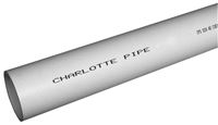 Charlotte Pipe PVC 04400 0600 Pipe, 4 in, 10 ft L, SCH 40 Schedule, PVC