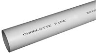 Charlotte Pipe PVC 04300 0600 Pipe, 3 in, 10 ft L, SCH 40 Schedule, PVC, White