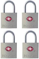 Master Lock 4683Q Padlock, Keyed Alike Key, 3/32 in Dia Shackle, Steel Shackle, Metal Body, 7/8 in W Body