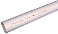 Charlotte Pipe PVC 20010 0600 Pipe, 1 in, 10 ft L, SDR 21 Schedule, PVC
