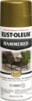 Rust-Oleum 7210830 Rust Preventative Spray Paint, Hammered, Gold, 12 oz, Can