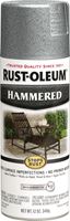 Rust-Oleum 7213830 Rust Preventative Spray Paint, Hammered, Silver, 12 oz, Can