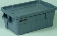 Brute 1836781 Storage Tote with Lid, Gray, 27-7/8 in L, 17-3/8 in W, 15 in H