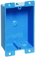 Carlon B108R-UPC Outlet Box, 1-Gang, PVC, Blue