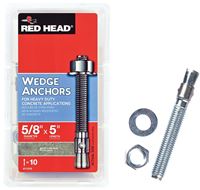 Red Head TruBolt 12310 Wedge Anchor, 5/8 in Dia, 5 in OAL