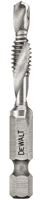 DeWALT IMPACT READY DWADTQTR1420 Tap and Drill Bit, 1/4 in Dia, 3-Flute, Spiral Flute, HSS