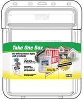 Hy-Ko 22131 Take One Flyer Box, Single-Sided, Plastic, Clear, Pack of 3