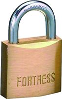 American Lock Fortress Series 1840D Padlock, Keyed Different Key, 1/4 in Dia Shackle, Steel Shackle, Solid Brass Body