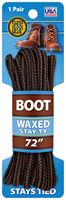 Shoe Gear 1N311-12 Boot Lace, Round, Black/Brown, 72 in L