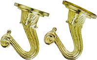 Landscapers Select GB0413L Ceiling Hook, 1.5 in L, zinc Alloy, Polished Brass, Wall Mount Mounting